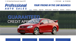 Desktop Screenshot of professionalautosales.com